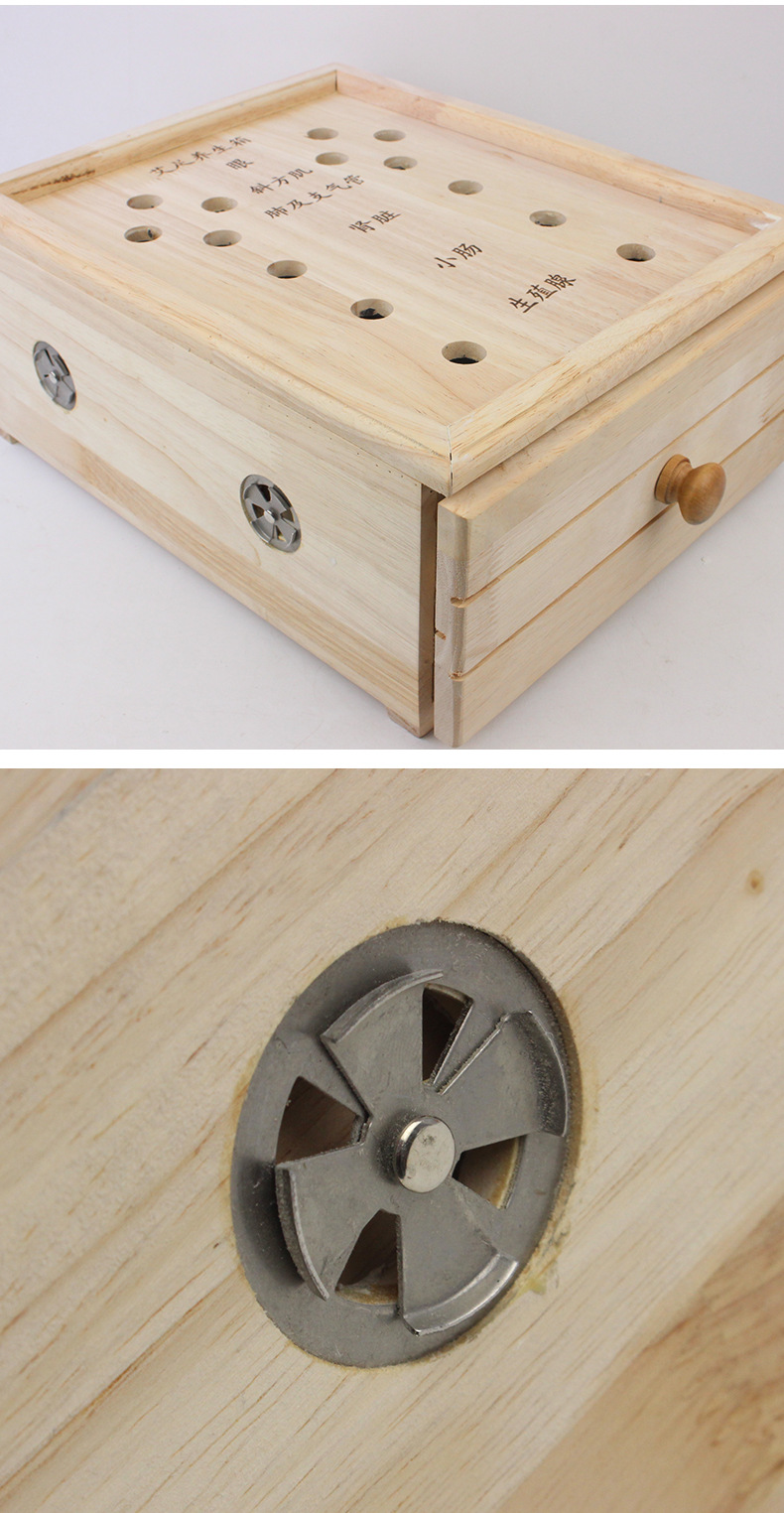 实木灸器厂家批发双足艾灸箱艾柱箱熏脚艾灸盒双脚足疗箱