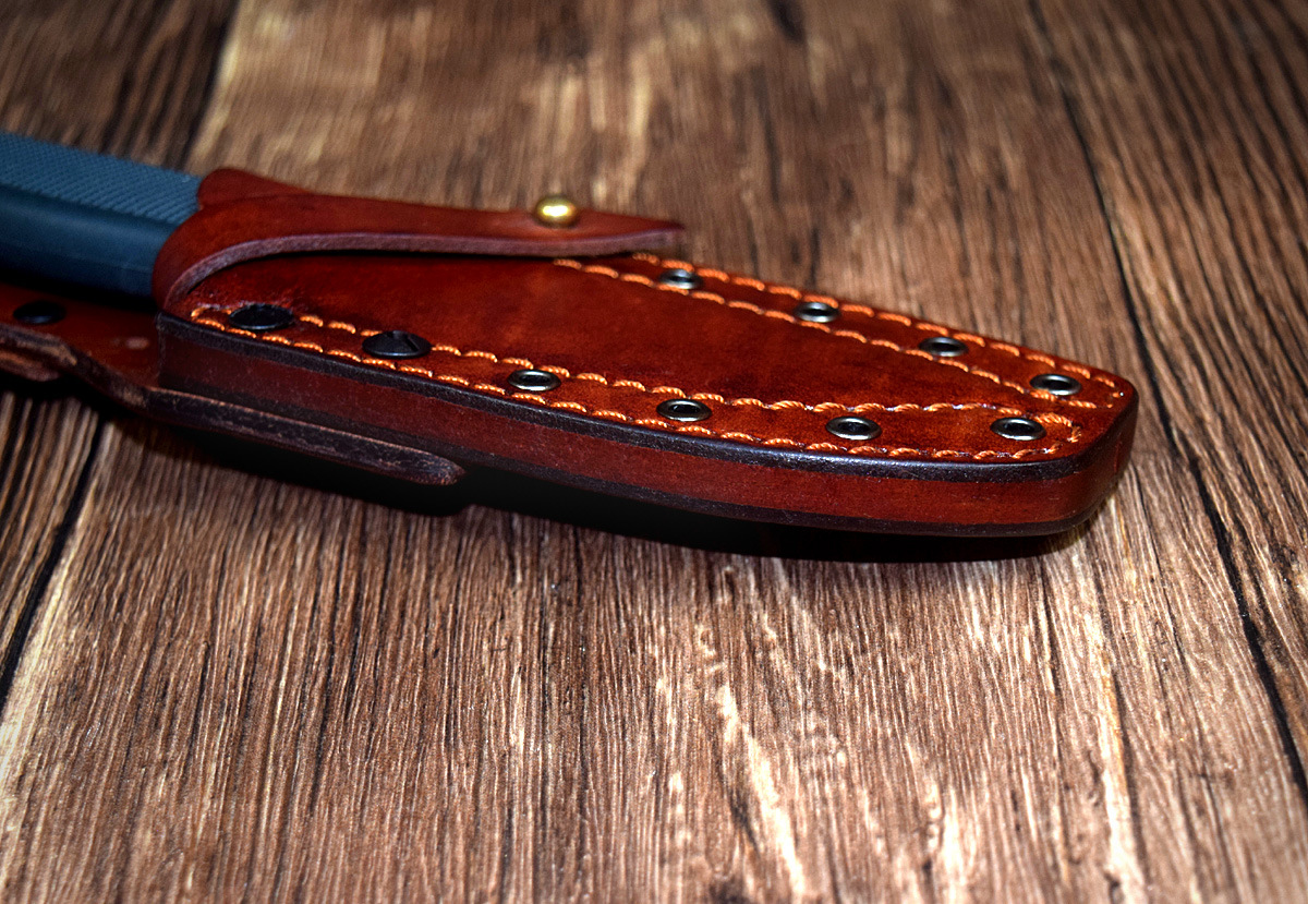 手工刀套 手工皮套 植糅革牛皮刀套 手工复古高档皮套 猎刀军刀套