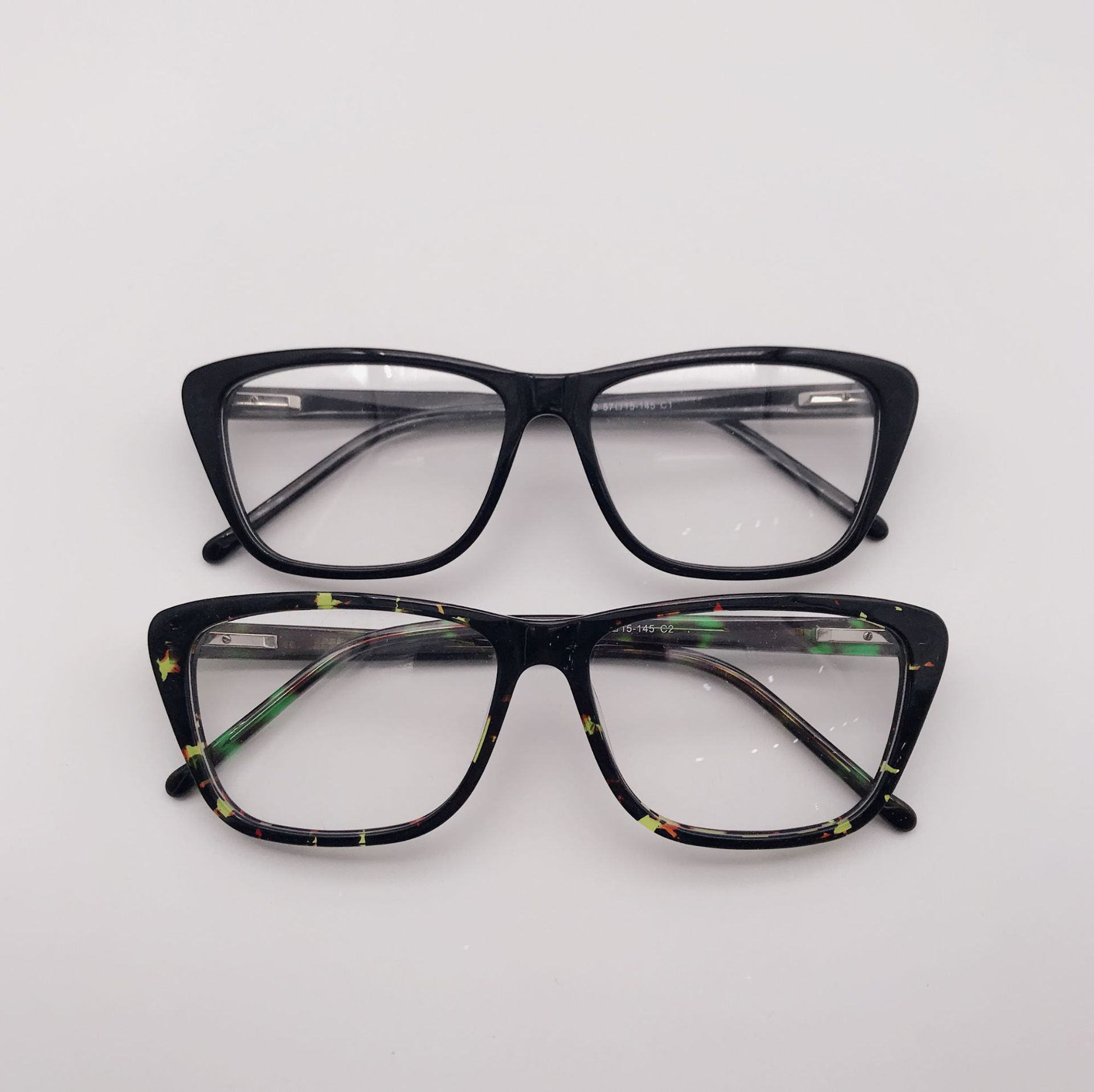 时尚板材镜架平光装饰可配近视眼镜配防蓝光镜片