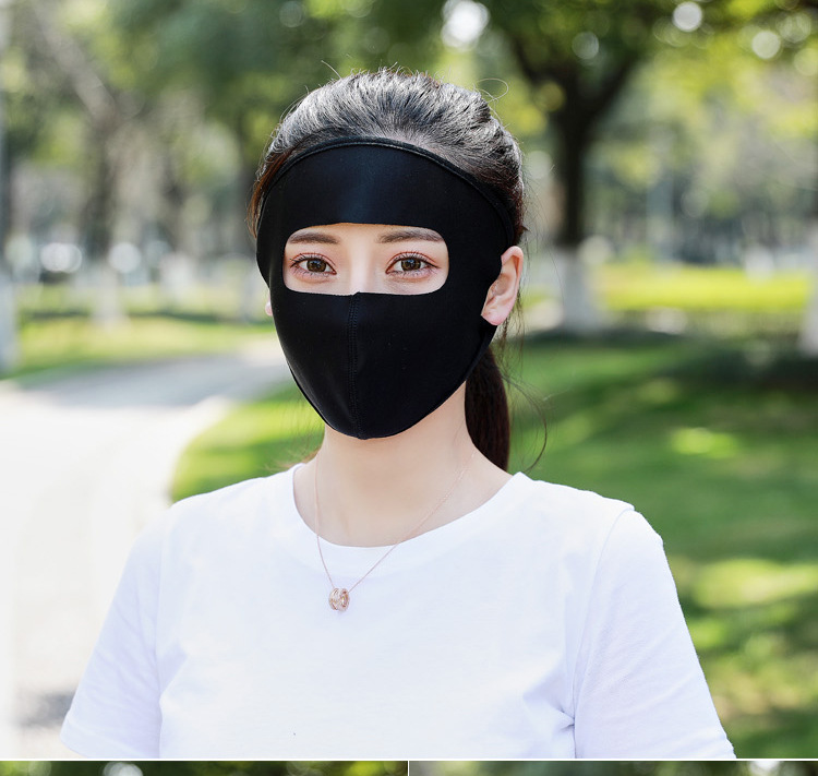 夏季防晒面罩女冰丝护蒙面全脸包边户外骑行男防尘口罩