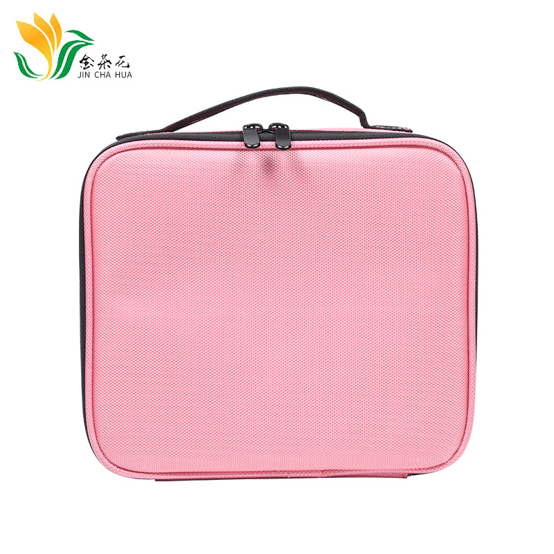 Portable Cosmetic Bag Oxford Cloth Waterproof Portable Cosmetics Bag Partition Multifunctional Storage Eyelash Kit