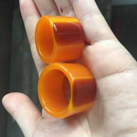 仿鹤顶红鸟头扳指,内径20mm,21mm,22mm,23mm,24mm