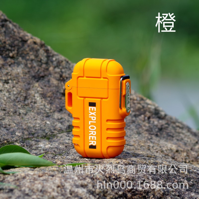 Flamingo F12 Waterproof Double Arc Outdoor Camping Windproof Cigarette Lighter Usb Charging Lighter Gift Customization