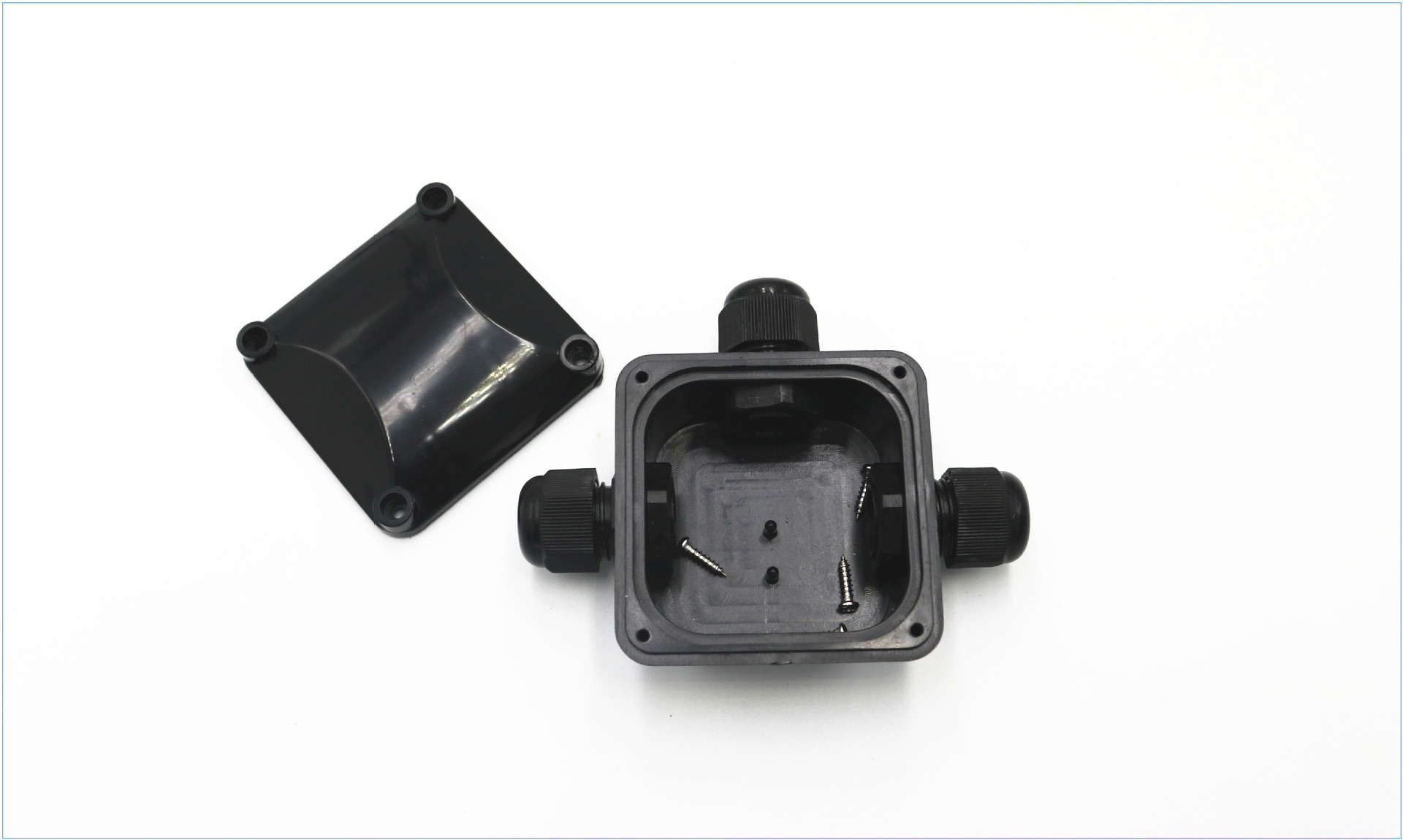 跨境ip68三通塑料防水接线盒led路灯地埋灯分线盒灌胶户外防水盒