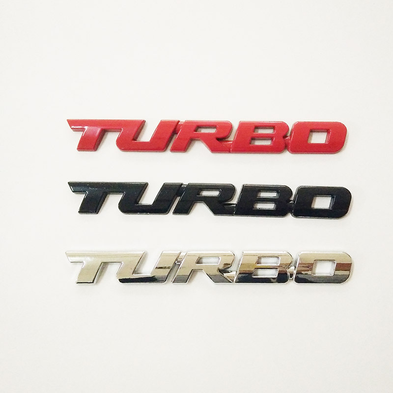 新款锌合金金属改装涡轮增压TURBO车贴运动车身贴车尾标装饰贴