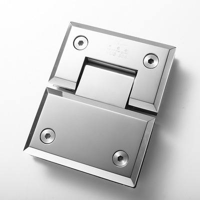 厂家直销玻璃门浴室夹 304斜边精铸玻璃合页 厕所不锈钢卫浴铰链