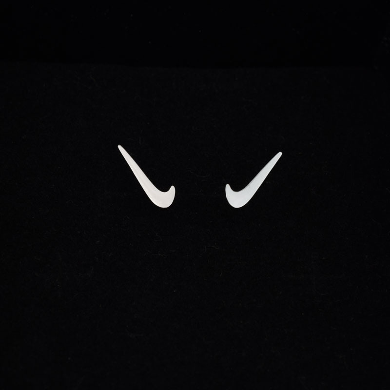 厂家直销货源 不锈钢对号耳钉 个性百搭原宿ing男女耳钉耳环批发