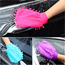 雪尼尔单面擦车手套 清洁抹布 珊瑚虫洗车工具洗车清洁用品