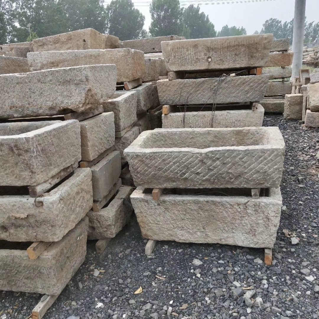 老石槽石雕民间旧石器猪槽马槽水槽流水鱼缸仿古石器雕