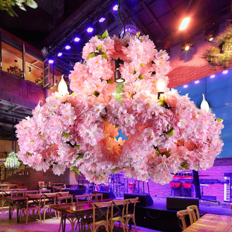 Walnut Flower Lighting Chandelier Cherry Blossom Decorative Chandelier Music Restaurant Chandelier Hot Pot Shop Coffee Shop Baking Bar Lamp