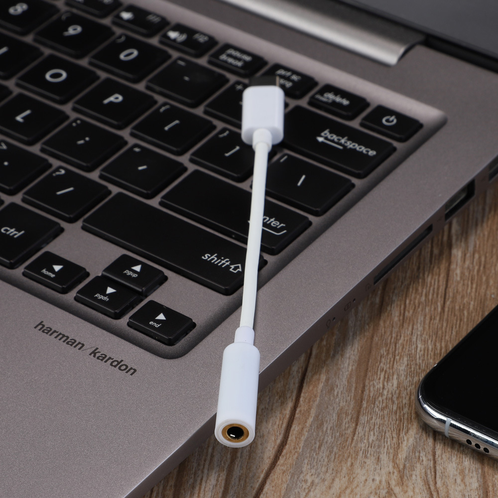 10cm usb-c车载aux音频线 适用于type c接口的手机平板车用音频连接线