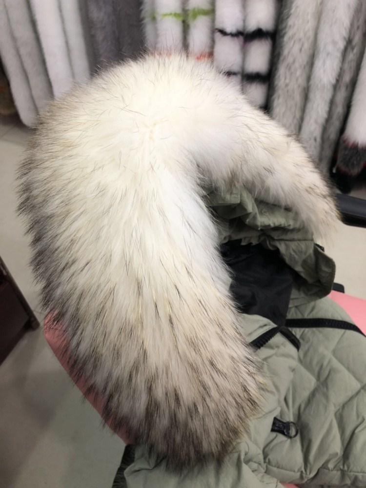 批发真毛貉子毛领子狐狸毛帽条羽绒服通用帽领派克服大衣专用毛领
