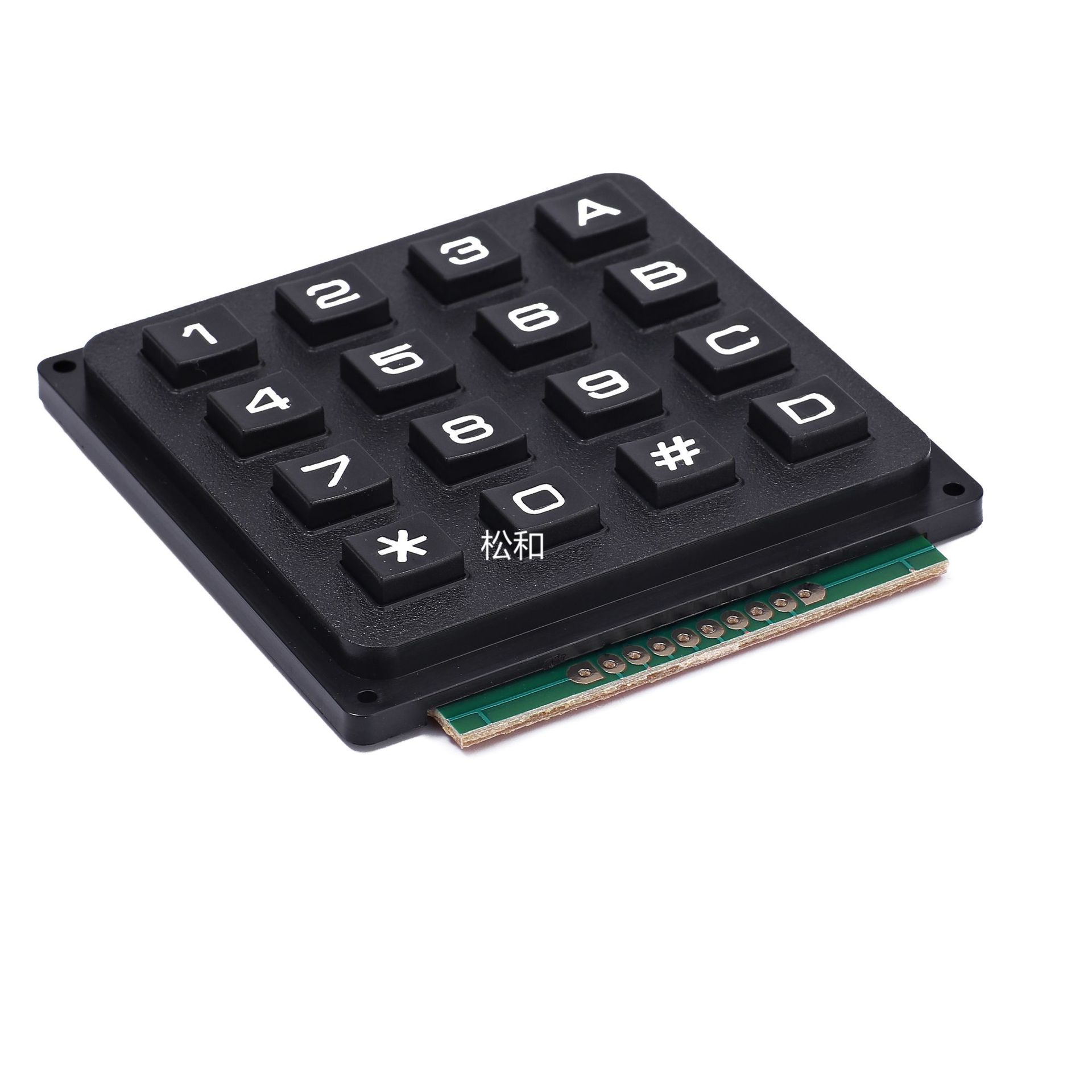 16位abs工程塑料小键盘/4*4矩阵工业键盘按键/门禁数字密码锁键盘-阿