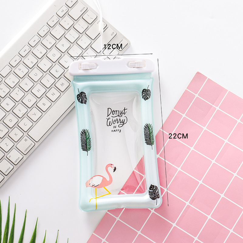 Cartoon Airbag Mobile Phone Waterproof Bag in Stock Touch Screen Cartoon Transparent PVC Mobile Phone Waterproof Cover