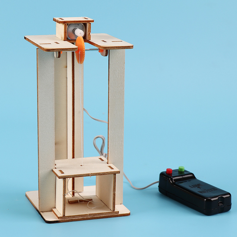 小学生手工科技小制作创意发明 diy自制电梯升降机 科学实验玩具