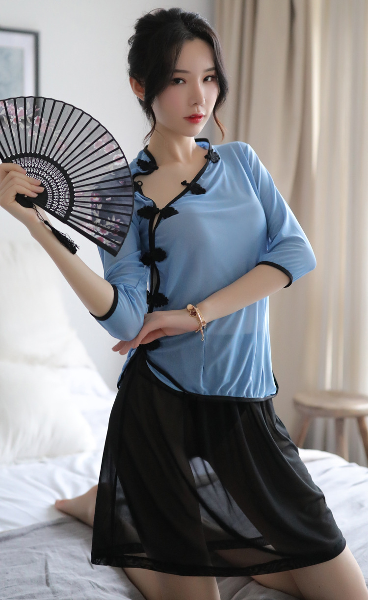 情趣内衣女制服床上诱惑睡衣套装网纱透视性感民国激情学生装代发