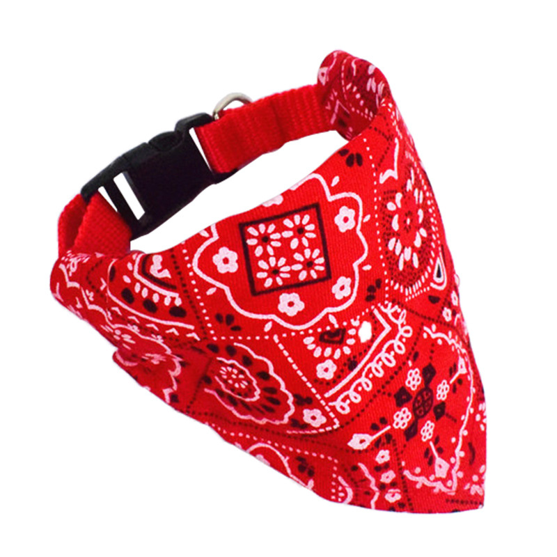 Pet Supplies Pet's Saliva Towel Printed Pet Dog Collar Cat Triangular Binder Collar Pet Triangular Scarf Triangular Binder