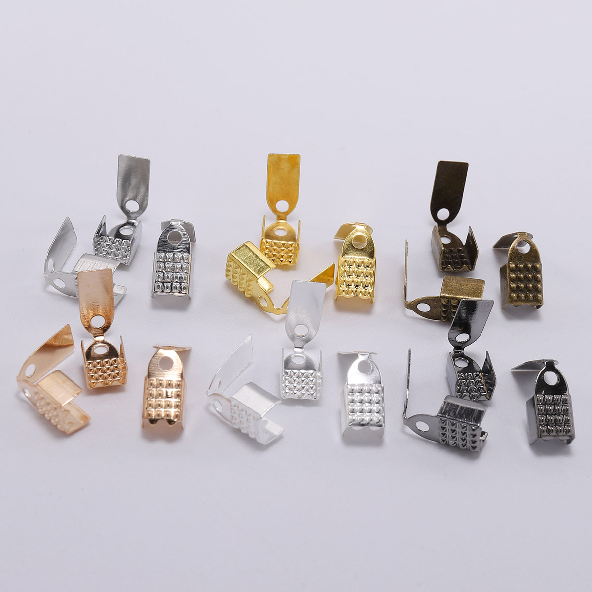 皮绳夹片 diy首饰饰品配件 夹片舌头包扣夹线头 蛇头扣夹片夹扣