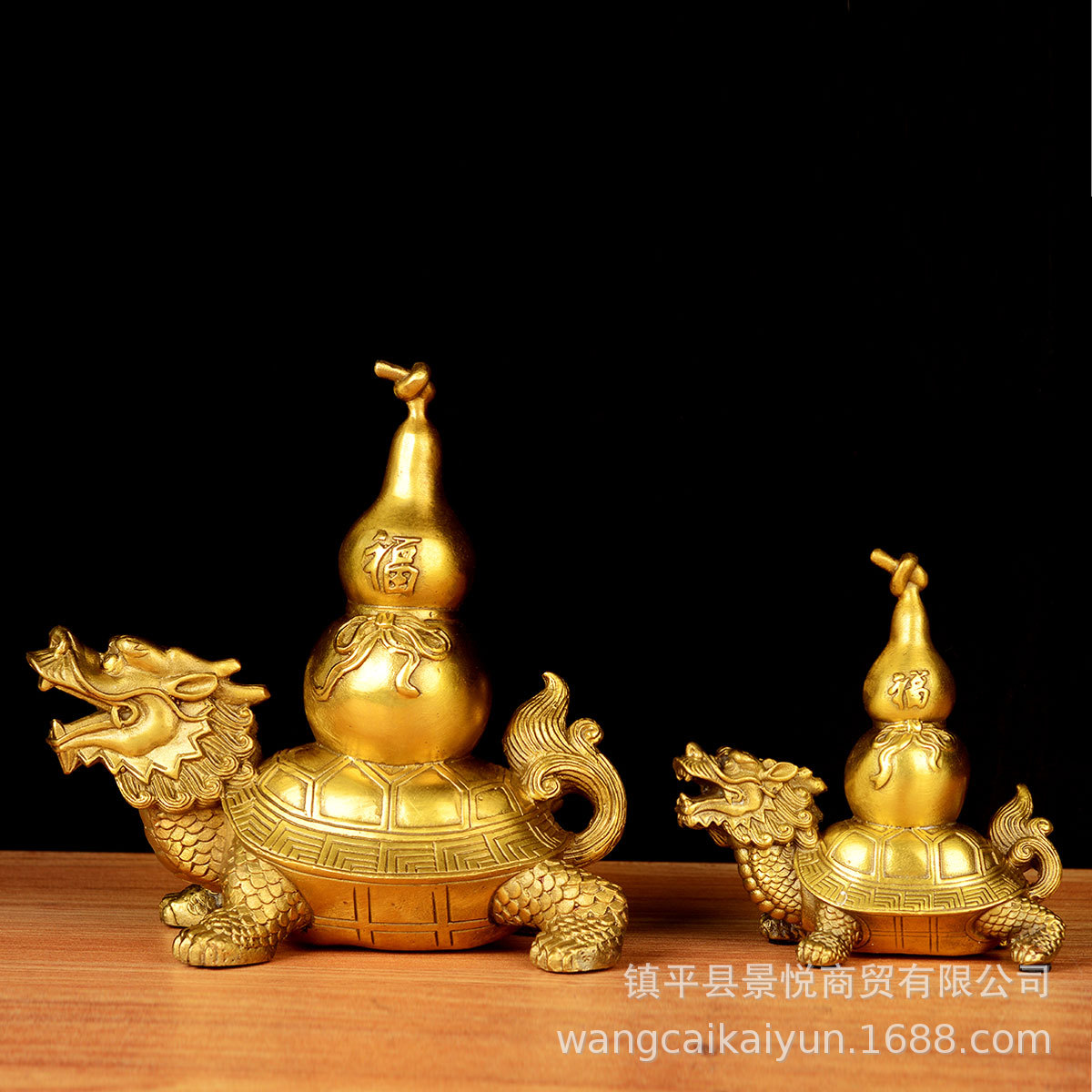 批发铜龙龟葫芦摆件龟背葫芦铜制铜葫芦龙龟家居办公室装饰工艺品