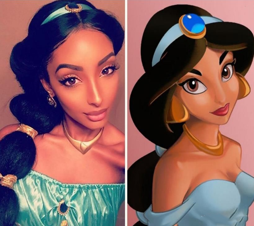 阿拉丁 茉莉公主 一千零一夜 阿拉伯 迪斯公主 蓬松造型假发