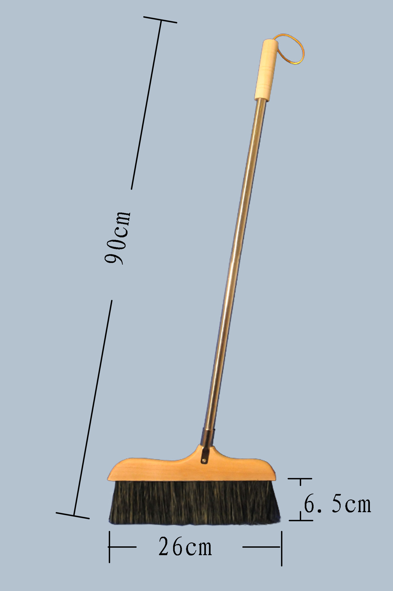 实木猪鬃毛扫把不锈钢杆长柄软毛清洁刷笤帚扫地刷地毯刷防静电