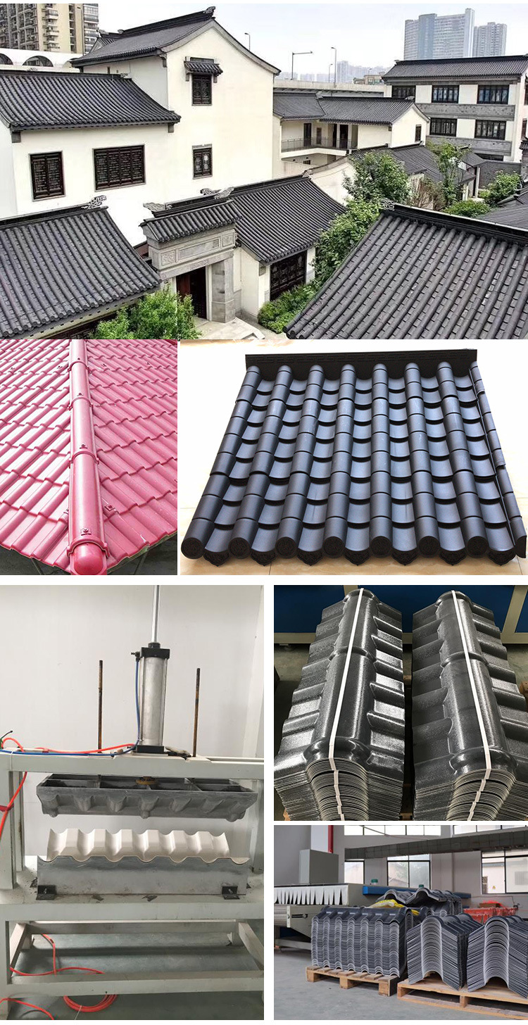 正脊瓦堵头树脂瓦配件厂家 防水正脊堵头别墅屋面瓦封头瓦