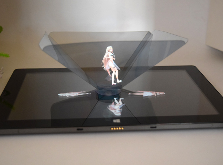 全息投影仪3d全息金字塔ipad平板3d全息金字塔裸眼3d贴全息膜
