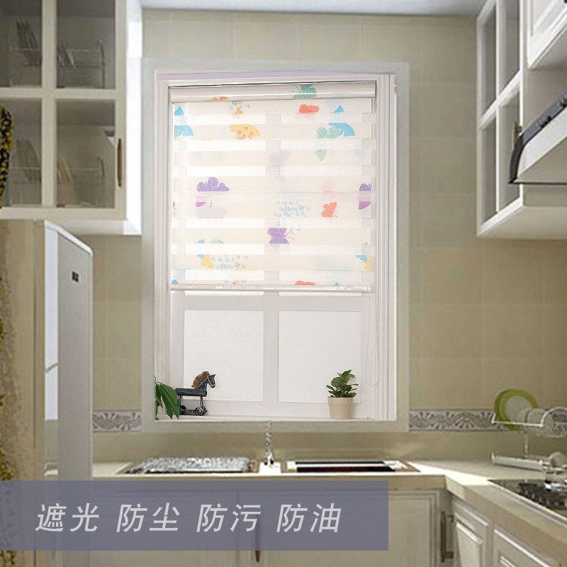 New Arrival Colorized Butterfly Soft Gauze Shutter Special Shading Blinds for Kitchen Bathroom Office