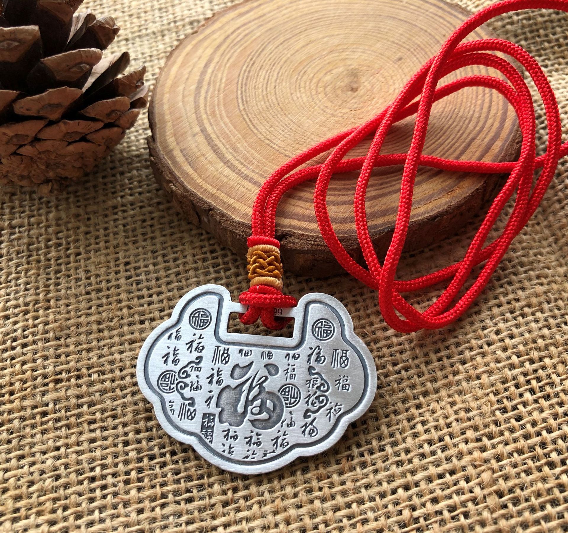 民族风 正品s999纯银 宝宝童锁 婴儿锁 六一礼物厂家批发 送刻字