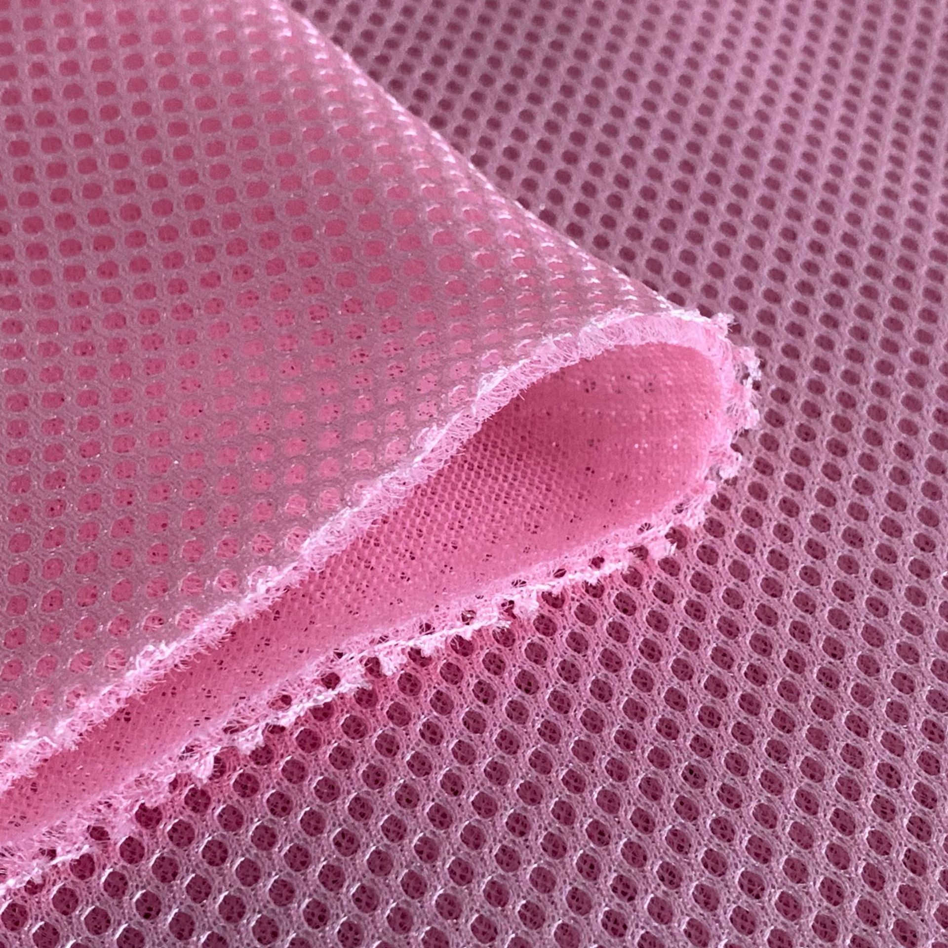 三明治网布全涤经编网眼布涤纶箱包面料 鞋面辅料现货厂家直销