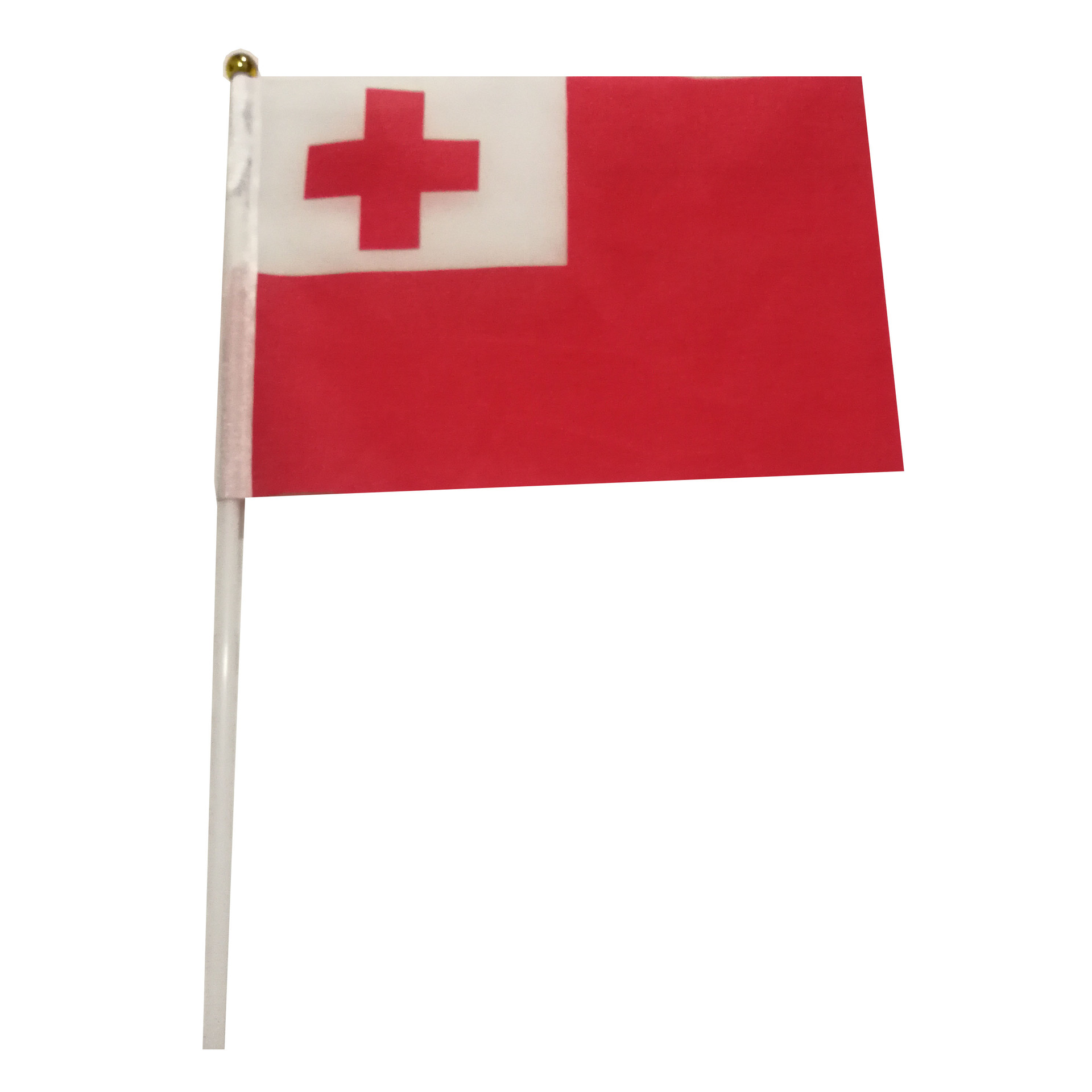 汤加国旗旗帜手摇旗双面涤纶印刷旗塑料杆厂家直销批发可来样定做