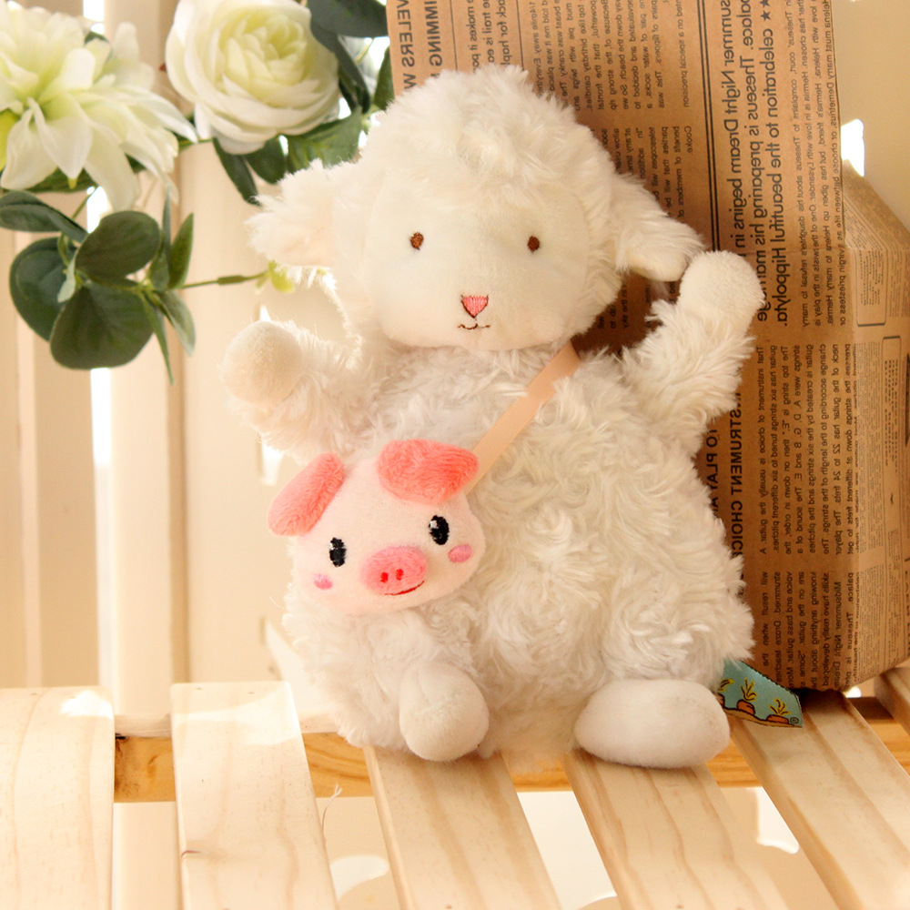 抖音小羊学院风小羊玩偶衣服娃娃服饰配件鸭子毛衣包包套装代发4