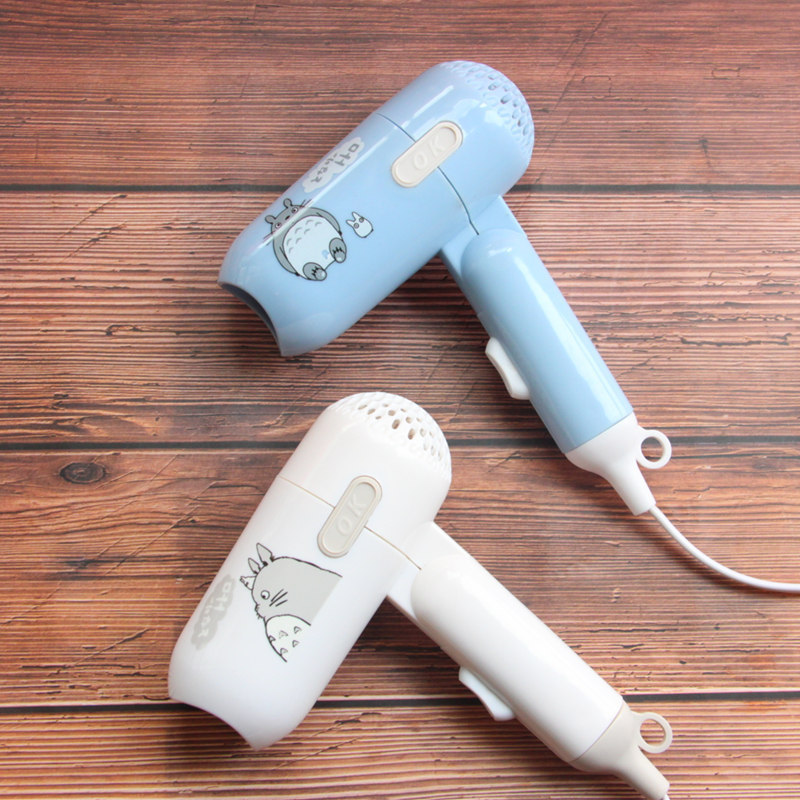 Mini Folding Cartoon Hair Dryer Student Dormitory Small Power Hair Dryer Travel Portable Two-Gear Small Household 