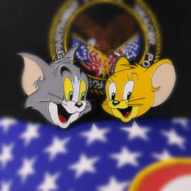 欧美动漫周边猫和老鼠卡通徽章tom and jerry背包胸针衬衫别针