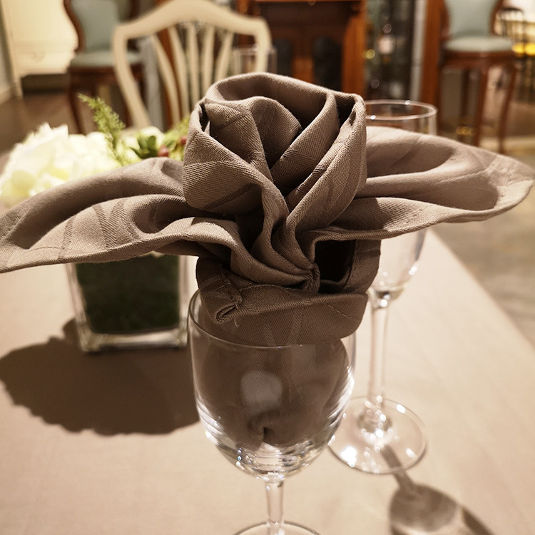 厂家批发定做酒店饭店餐巾口布西餐厅酒会餐布餐巾折花餐巾布