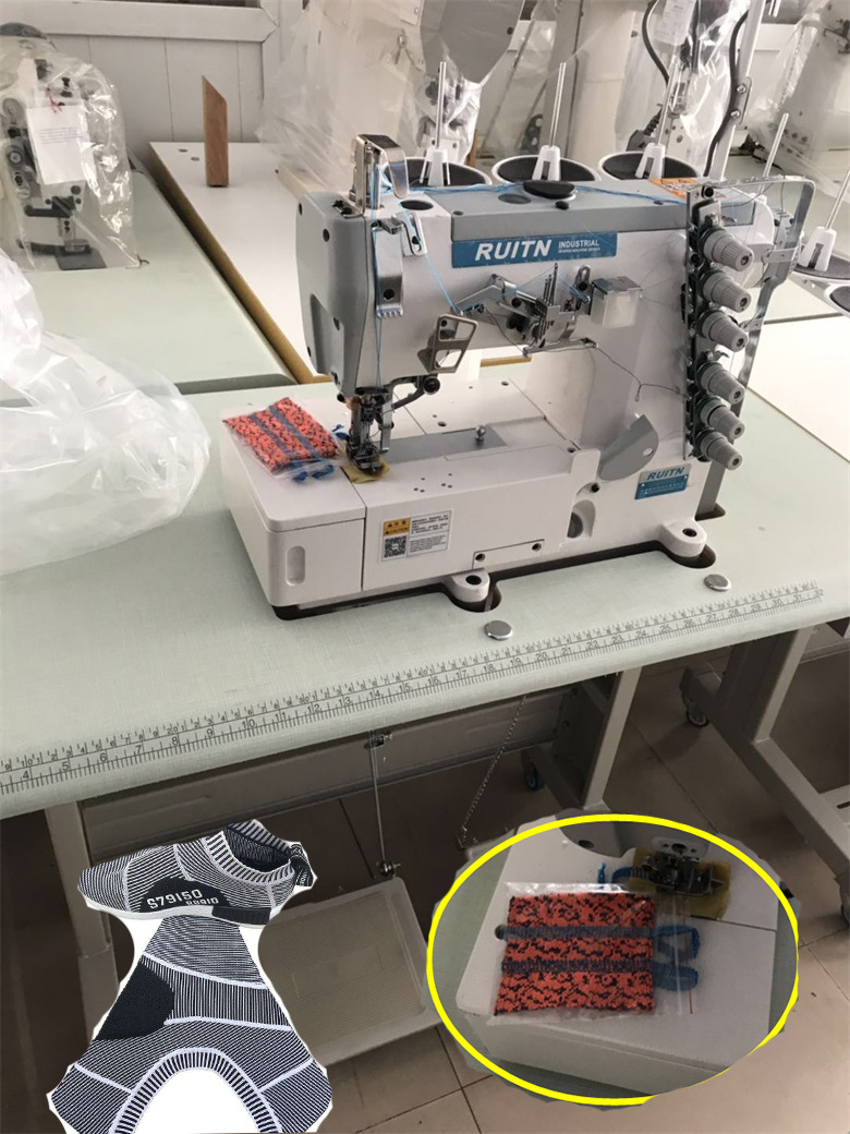 鞋机设备500款大嘴飞织鞋面拼接4针6线 砍车绷缝机缝纫机针车