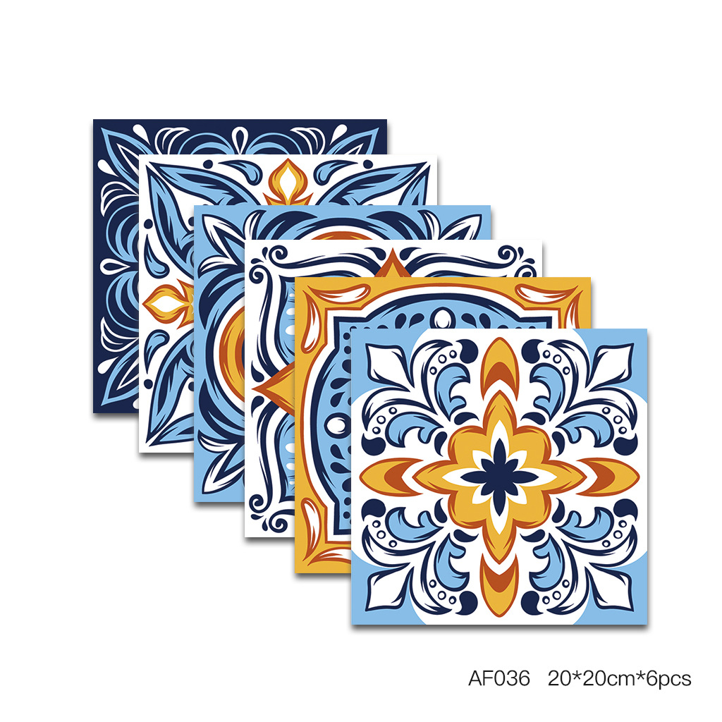 af036 跨境意大利瓷砖贴 专供跨境墨西哥花纹瓷砖贴