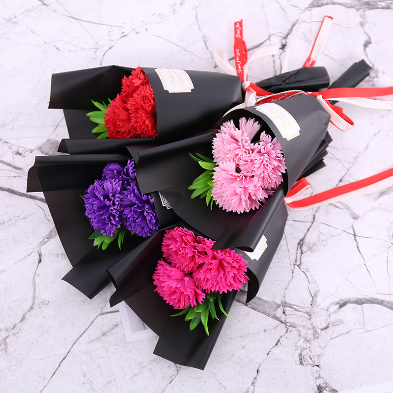 3朵康乃馨花束教师节礼物送妈妈公司活动小礼品赠品厂家直销批发