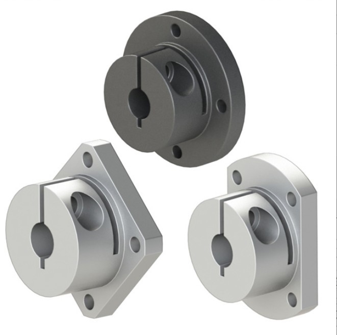 怡合达导向轴支座 钢轴承支座带轴光轴光轴支架光轴法兰底座轴座