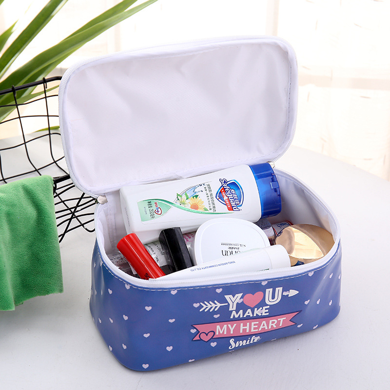 [Small Wholesale] Korean Style Cosmetic Bag Love Letter Tote Outdoor Portable Toiletry Bag Manufacturer