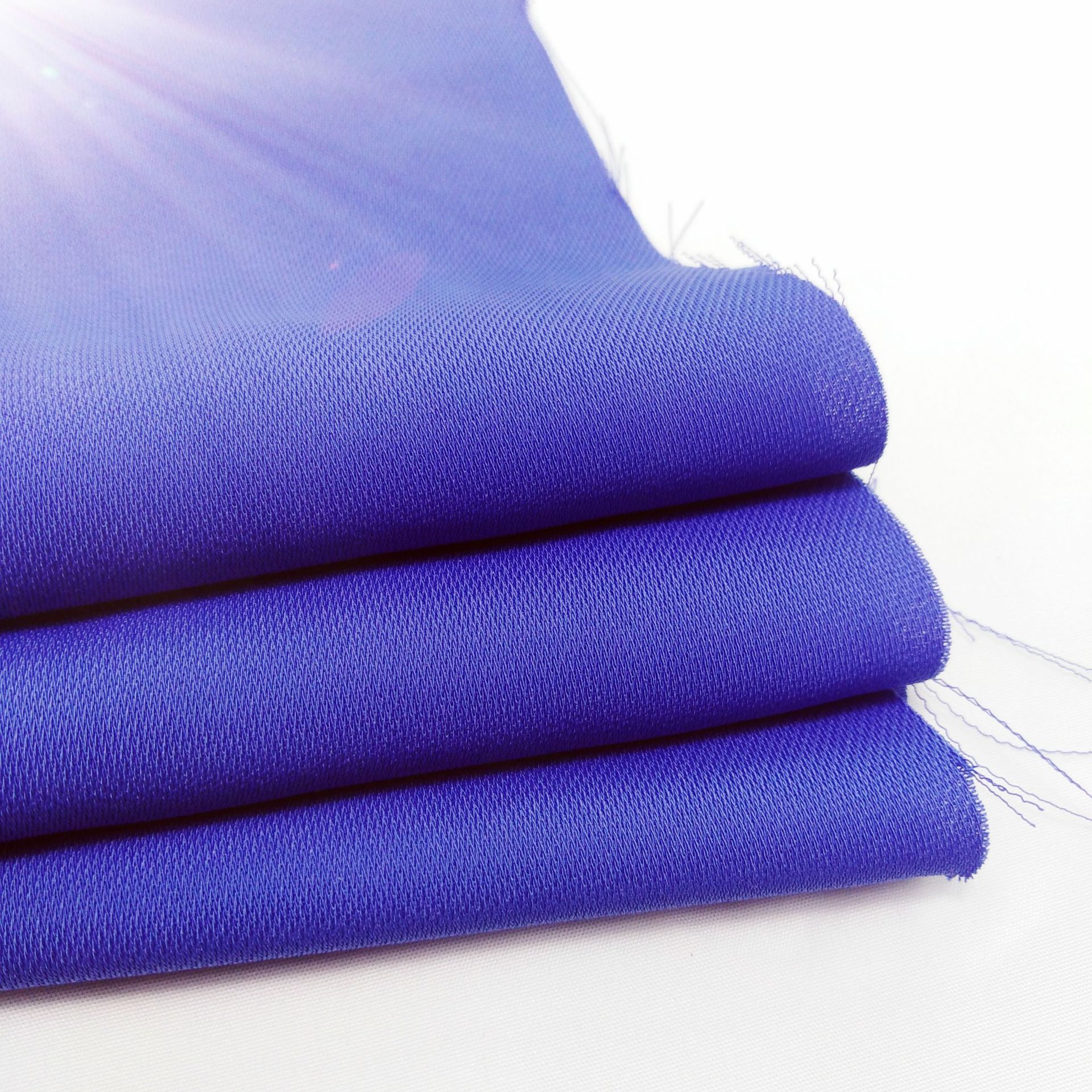 2019新品cey冰丝皱面料 春夏高档弹力超垂感女装时尚涤纶面料