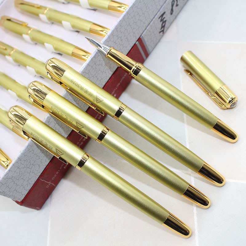 烂笔头3038/39钻石系列钢笔 练字书法礼盒装 尖办公金属镶钻钢笔