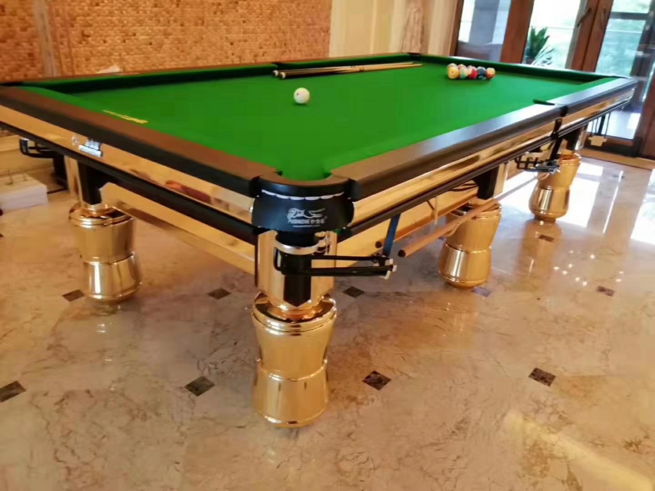 扑食者中式黑八比赛专用台球桌钢库大理石高档台球桌厂家直销包邮