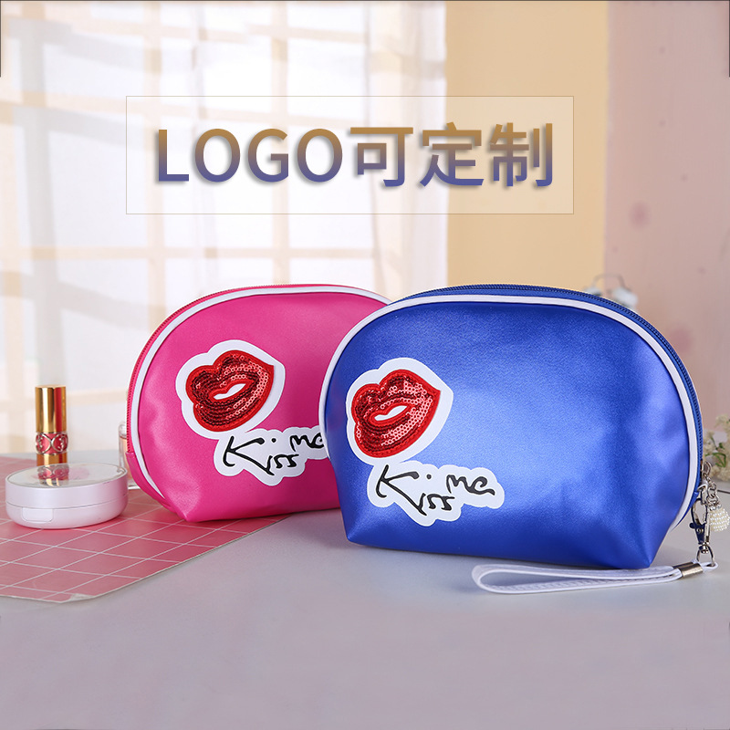 Factory Wholesale Women's Cosmetic Bag Korean-Style Creative PU Leather Printed Wash Bag Women's Bag Hot-Selling New Arrival Storage Bag