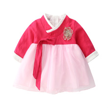 2024年春季新款女童汉服中国风儿童拜年周岁服超仙唐装长袖连衣裙