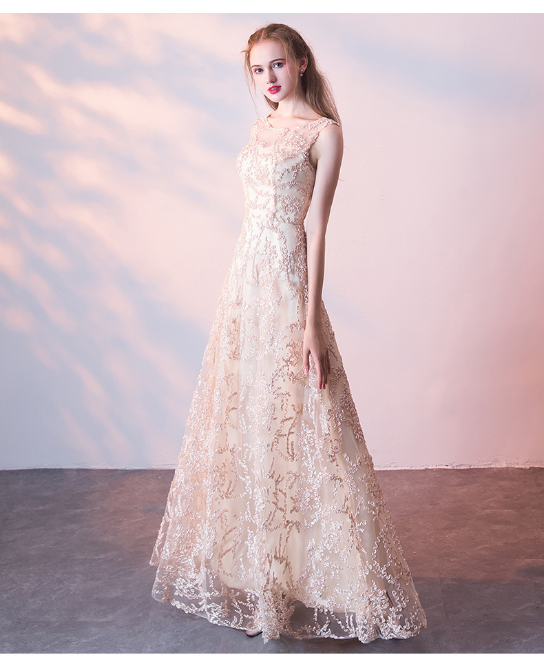 热销晚礼服2019新款婚纱礼服 显瘦长款连衣裙气质主持人礼服女
