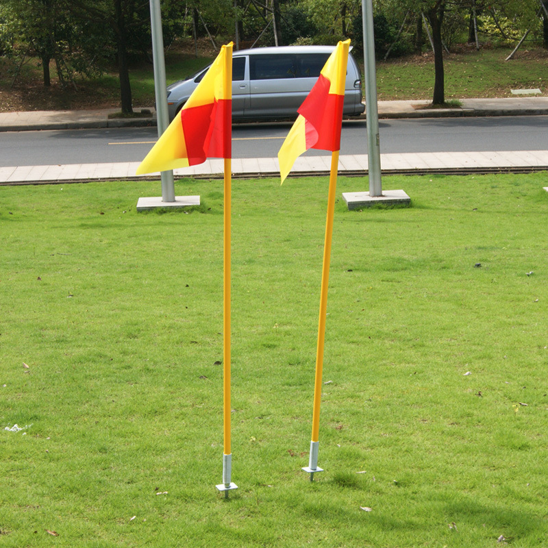 扎地角旗足球 标志杆 标杆旗 警示杆 训练绕杆 扎地角旗