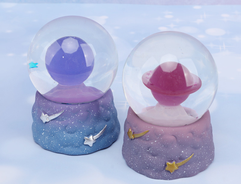 风创意礼品水晶球梦幻星球65简约风装饰水球创意家居摆件学生礼品