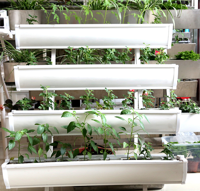 pvc立体无土栽培基质槽 a字架绿化种植槽 家庭种植槽容器