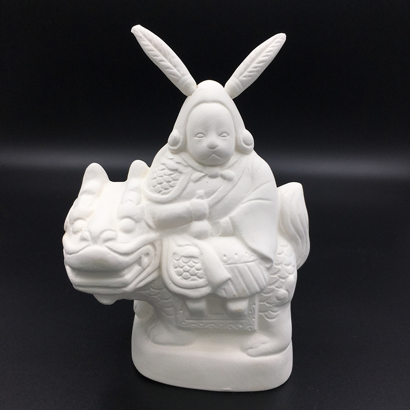 老北京兔爷白坯 石膏白坯兔儿爷 十二生肖手工diy美术绘画